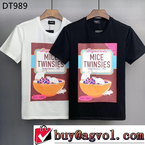 高評価の人気品 半袖Tシャツ 2色可選 高品質 肌に馴染みやすい 2022新作 ディースクエアードスーパーコピー