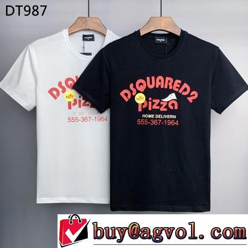 2022春夏 ラックスした雰囲気 吸汗性に優れ 着回し度抜群 半袖Tシャツ ディースクエアードブランドコピー 2色可選