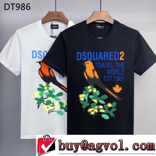 高品質 お洒落に魅せる 半袖Tシャツ ラウンドネック 2色可選 デザイン性の高い 2022春夏 自分らしいスタイリング ディースクエアードブランド コピー