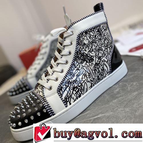 2022新作 コスパ最高のプライス ずっと人気♪ CHRISTIAN LOUBOUTINブランドコピー ハイトップシューズ お洒落に魅せる 高品質