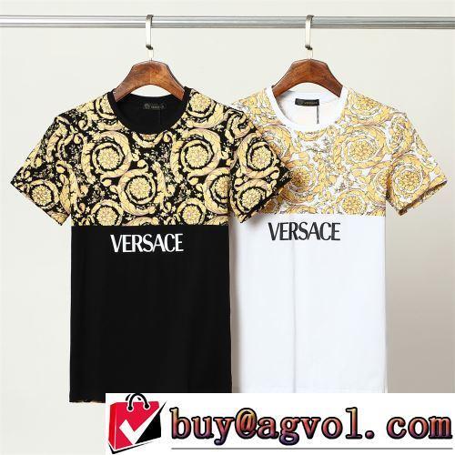 2色可選 VERSACEコピー ブランド 半袖Tシャツ レジャー 通気性に優れた 人気商品登場 2022春夏