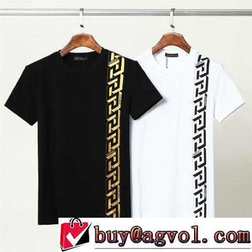 2022春夏 半袖Tシャツ 2色可選 クールビズ ラックスした雰囲気 VERSACEブランド 偽物 通販 着心地抜群