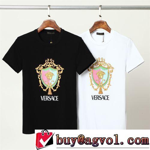 超目玉 2022春夏 2色可選 半袖Tシャツ 優しいフィット感 レジャー VERSACE偽物ブランド