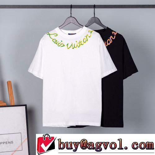 2022新作 オリジナル 半袖Tシャツ 2色可選 ラックスした雰囲気 ラウンドネック LOUIS VUITTONブランド 偽物 通販