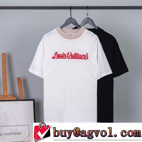 2色可選 ラウンドネック 着心地満点 半袖Tシャツ ルイ ヴィトン偽物ブランド 2022新作 高品質 人気