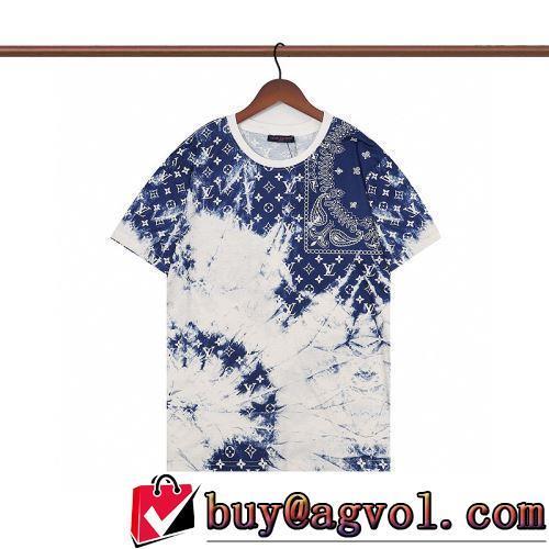 超目玉 半袖Tシャツ 着心地満点 クールビズ ルイ ヴィトンコピー ブランド 綿/コットン 2022春夏