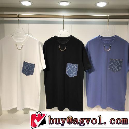 3色可選 大きめサイズ 2022春夏 ラックスした雰囲気 高品質 人気 半袖Tシャツ LOUIS VUITTONコピーブランド