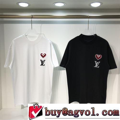 ラウンドネック 2色可選 気軽にカジュアルに使える 2022春夏 LOUIS VUITTONスーパーコピー 半袖Tシャツ 綺麗に決まるフォルム！