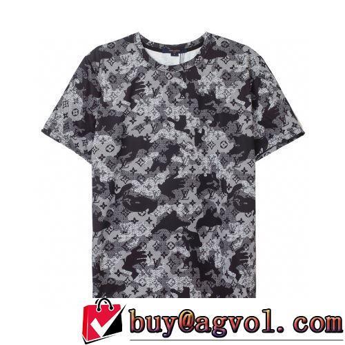 半袖Tシャツ 通気性に優れた 2022春夏 最安値に挑戦 ラウンドネック ルイ ヴィトンブランド 偽物 通販