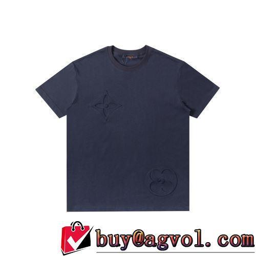 ラウンドネック 快適な着心地 ルイ ヴィトンスーパーコピー 半袖Tシャツ 2色可選 コスパ最高のプライス 2022春夏