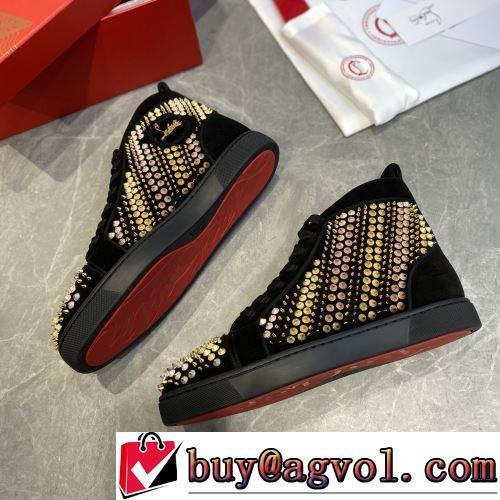 流行を超えた定番シューズ 綺麗に決まるフォルム！CHRISTIAN LOUBOUTINコピー ブランド メンズ　レースアップ 2022新作 クッション加工