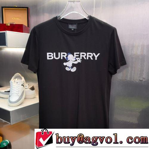 上品な輝きを放つ形 半袖Tシャツ 3色可選 2022春夏 自然な肌触り BURBERRYブランド 偽物 通販