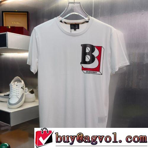 2022春夏 耐久性のある ラウンドネック 半袖Tシャツ BURBERRYスーパーコピー 激安 体の運動機能を助け 3色可選
