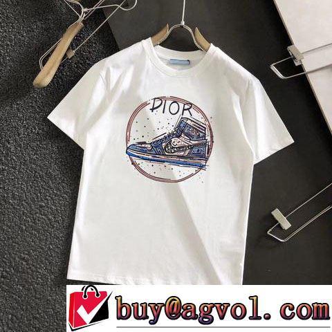 縦には伸びにくい 2022春夏 デザイン性の高い 2色可選 個性的なデザ 半袖Tシャツ ディオールブランドコピー