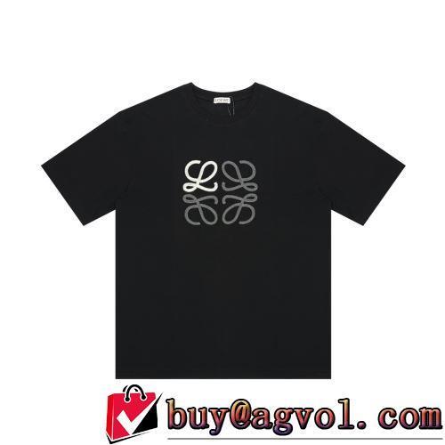 希少価値大！ 2色可選 半袖Tシャツ 頑丈な素材 ロエベスーパーコピー 2022春夏 気軽にカジュアルに使える