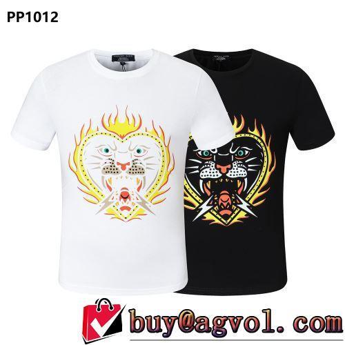 魅力ファッション 2022春夏 フィリッププレインコピーブランド しわになりにくい 半袖Tシャツ プリント 2色可選