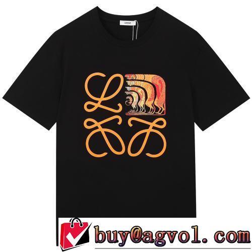スタイリッシュな印象 半袖Tシャツ 2022春夏 快適な着心地 気軽にカジュアルに使える 2色可選 ロエベ偽物ブランド