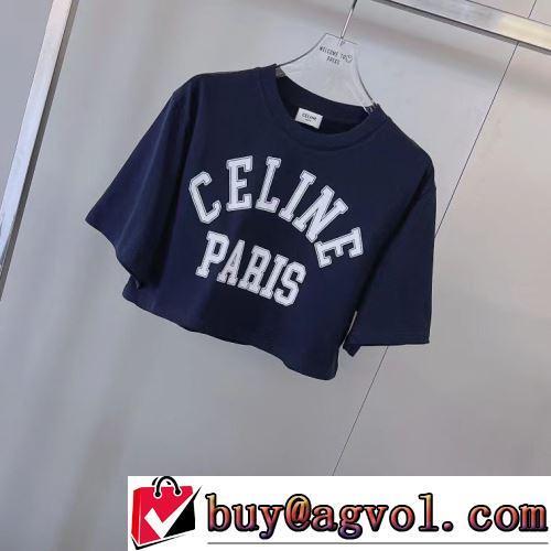 ラックスした雰囲気 半袖Tシャツ カジュアル セリーヌ偽物ブランド 人目を惹くデザイン 2022春夏
