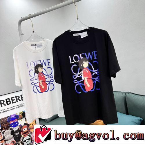 プリント ラックスした雰囲気 ロエベブランドスーパーコピー 2色可選 超目玉 半袖Tシャツ 2022春夏