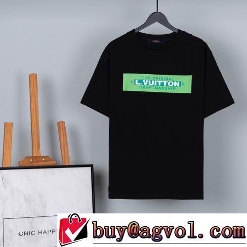 優しいフィット感 半袖Tシャツ 2色可選 高級感ある ルイ ヴィトンブランドスーパーコピー 2022春夏 プリント