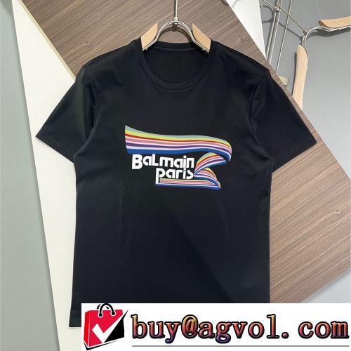 先行販売 しわになりにくい 2022春夏 半袖Tシャツ バルマンコピー ブランド 2色可選 ラックスした雰囲気