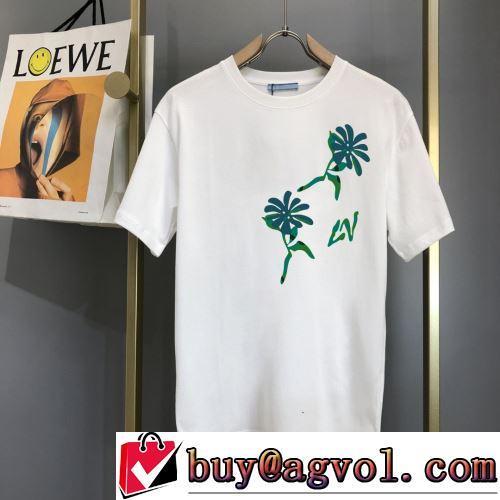 消臭抗菌効果がある 半袖Tシャツ デザイン性の高い ルイ ヴィトン偽物ブランド 2色可選 極上の着心地 2022春夏