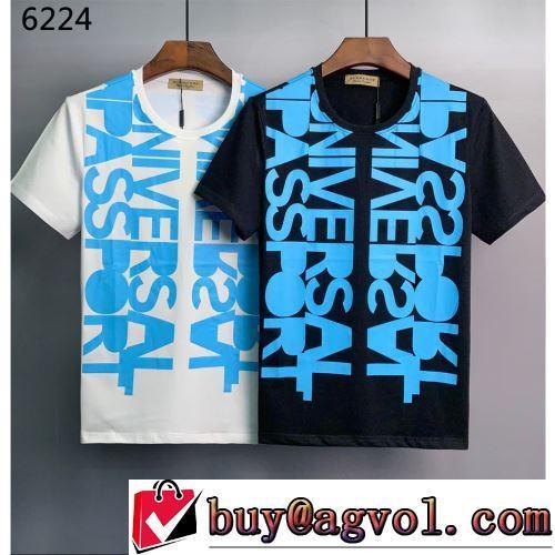2色可選 半袖Tシャツ 個性的なデザ プリント カッコいい印象を付ける BURBERRYブランド 偽物 通販 2022春夏