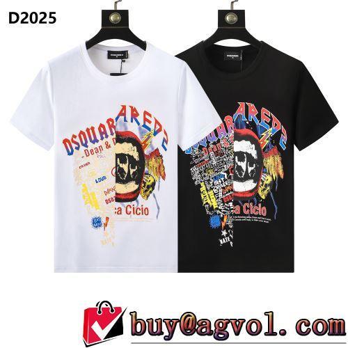 半袖Tシャツ 2022春夏 しわになりにくい 豊富なサイズ DSQUARED2コピー 2色可選 クールビズ