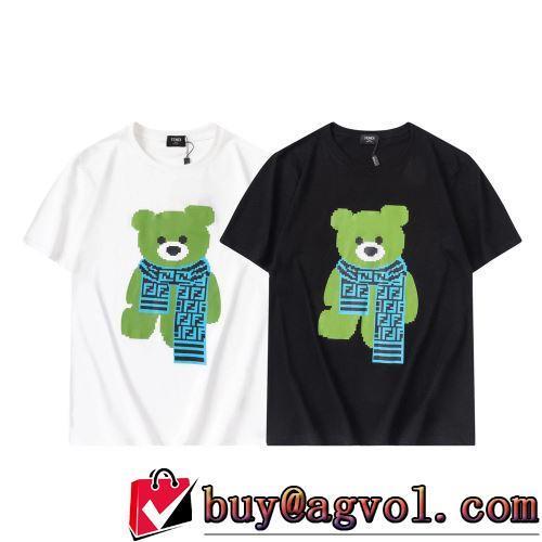 半袖Tシャツ 2色可選 人気ブランド 快適な着心地 FENDIコピーブランド 2022春夏 レジャー