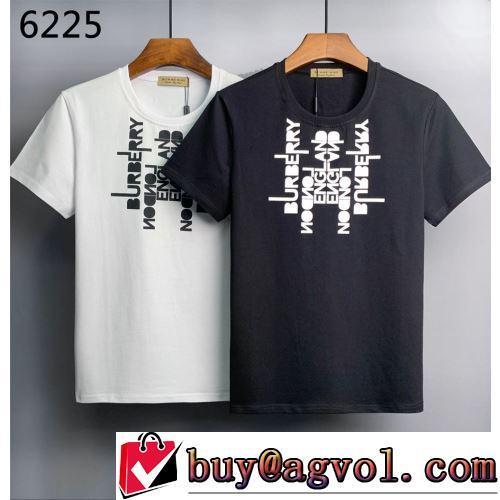 半袖Tシャツ 2色可選 人気 ランキング 快適な着心地 バーバリーコピー 気軽にカジュアルに使える 2022春夏 プリント