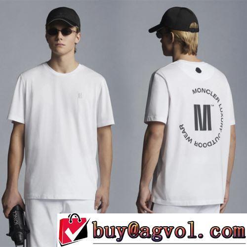 ラウンドネック 2022春夏 半袖Tシャツ 芸能人に愛用者続出 MONCLERブランドコピー 2色可選 頑丈な素材 オリジナル