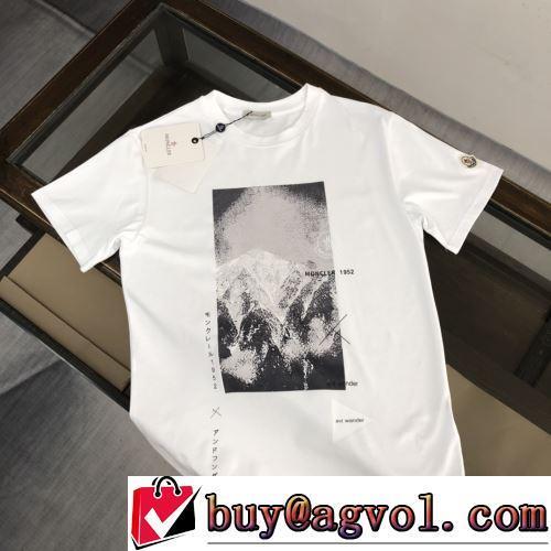 2022春夏 細身のシルエット 2色可選 モンクレールコピー ブランド 利便性に優れ プリント 半袖Tシャツ