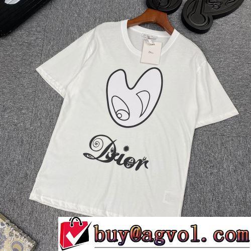 ラックスした雰囲気 インナー カットソー 2022春夏 人気 ランキング 2色可選 DIORブランド コピー Tシャツ