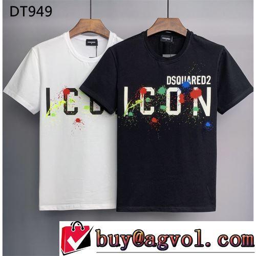 コスパ最高のプライス 2022春夏 2色可選 DSQUARED2ブランド コピー 使い勝手抜群 レジャー 半袖Tシャツ 乾きやすい