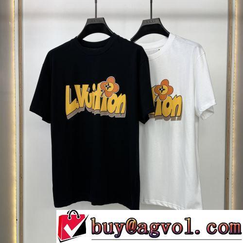 半袖Tシャツ 2色可選 クールビズ 2022春夏 LOUIS VUITTONブランドコピー 売れ筋のいい ラウンドネック