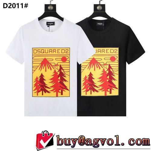 2022春夏 半袖Tシャツ 人気販売中 フォトプリント 2色可選 吸汗性に優れ DSQUARED2ブランド 偽物 通販