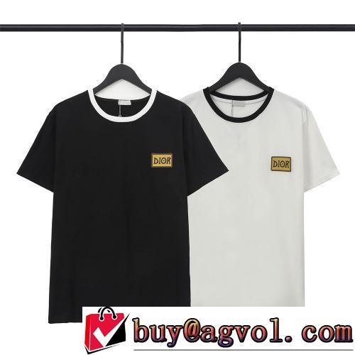 デザイン性の高い 半袖Tシャツ 2色可選 DIORブランドコピー 収縮性のある コーデ 知的なムードを演出 2022春夏