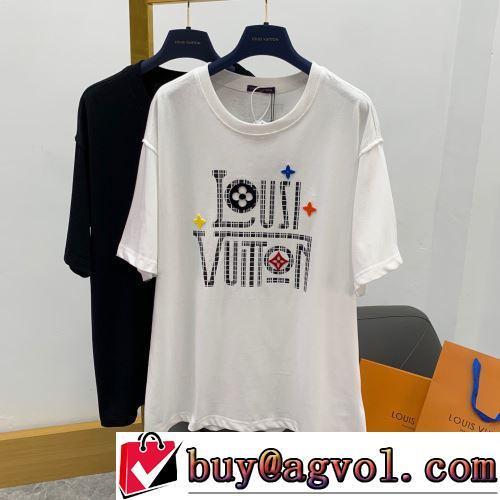 ラウンドネック 2022春夏 2色可選 半袖Tシャツ 落ち着いた感覚 ルイ ヴィトンブランドスーパーコピー 流行に関係なく長年愛用できる