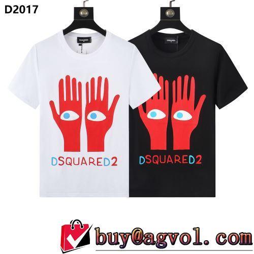 DSQUARED2ブランドスーパーコピー 個性的なデザ 細身のシルエット 半袖Tシャツ 2022春夏 2色可選 自分らしいスタイリング