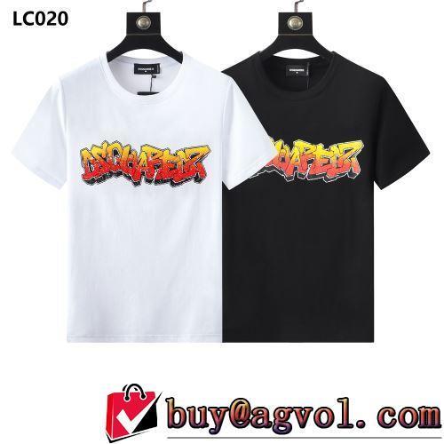 実用性に溢れるアイテム 2022春夏 半袖Tシャツ 2色可選 ディースクエアードコピー ブランド 収縮性のある