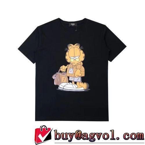 しわになりにくい 快適な着心地 半袖Tシャツ 2色可選 売れ筋のいい フェンディスーパーコピー 激安 2022春夏