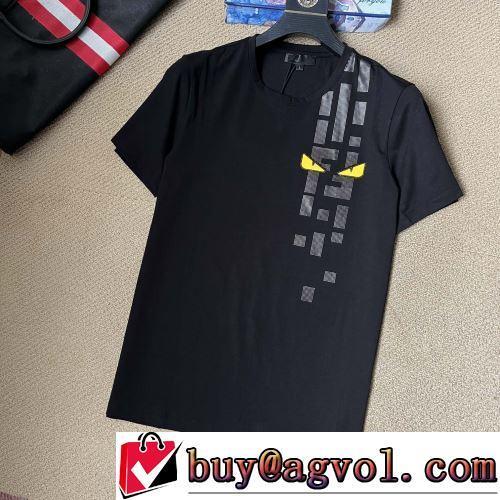人気 ランキング 吸汗速乾 フェンディ偽物ブランド 半袖Tシャツ 2022春夏 肌に馴染みやすい 2色可選