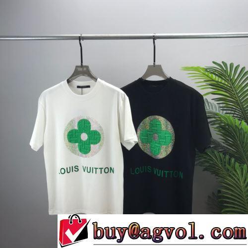 ラウンドネック 着心地抜群 2022春夏 半袖Tシャツ LOUIS VUITTONコピーブランド 使い勝手抜群 2色可選
