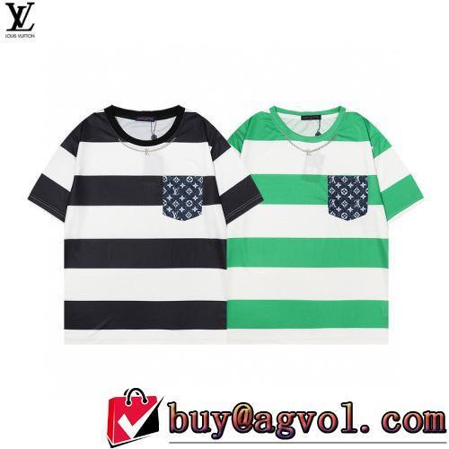 海外セレブ愛用 クールビズ 2色可選 LOUIS VUITTONブランドスーパーコピー 2022春夏 半袖Tシャツ 体の運動機能を助け