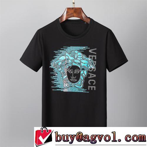 ラウンドネック 半袖Tシャツ 2色可選 2022春夏 オリジナル 実用性に溢れるアイテム ヴェルサーチスーパーコピー