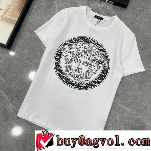 スタイリッシュな印象 ヴェルサーチスーパーコピー 激安 人気販売中 半袖Tシャツ 2022春夏 2色可選 吸汗性に優れ