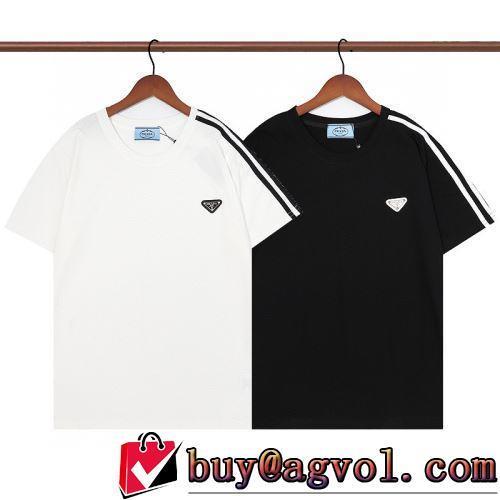 半袖Tシャツ 2022春夏 利便性に優れ PRADAコピーブランド 2色可選 通気性に優れた クールビズ
