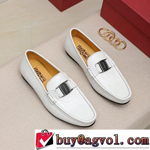 2022新作 希少価値大！革靴 2色可選 FERRAGAMOブランドスーパーコピー 脱ぎ履きしやすい/着脱しやすい