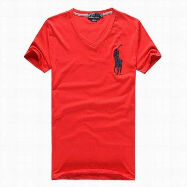 品質保証豊富なポロラルフローレン偽物2018HOT最新作のPolo Ralph Lauren半袖刺繍ロゴ付きvネックメンズｔシャツ