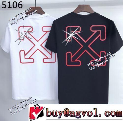 2021 著名人の着用 OFF-WHITE オフホワイト Tシャツ/半袖コピー VOG コピー 流行に関係なく長年愛用できる 柔らかい手触り